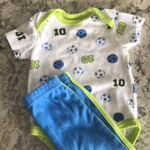 0-3 mos soccer outfit